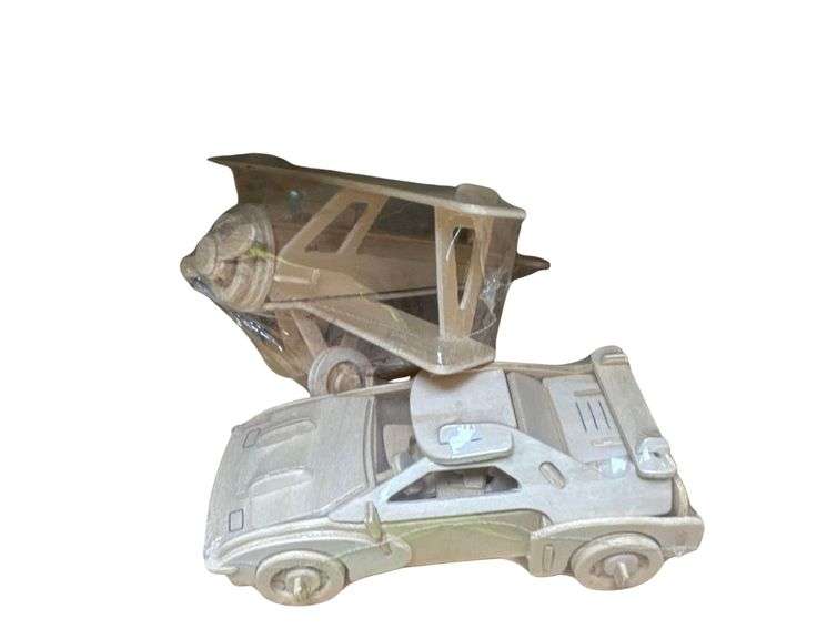 Wood Craft Car and Bi Plane image