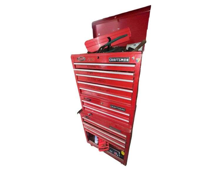 Red Craftsman & Westward 3pc Tool Chest - 27" x 18" x 61" image