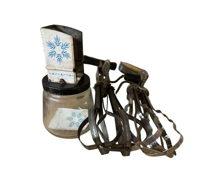 1940’s Androck Nut Grinder- 6” H. - 2 - Vintage Hand Crank Egg Beaters - 12” L. image