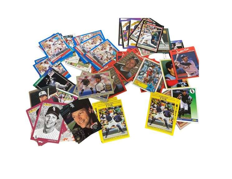 Various Makers Of Carlton Fisk Baseball Cards image