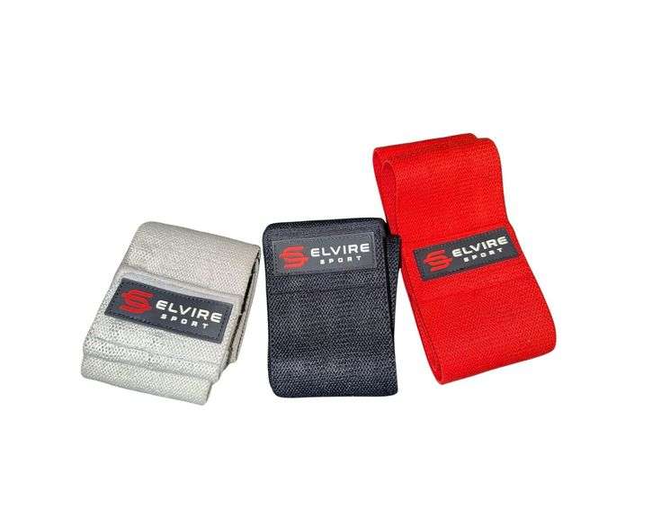 Set of Elvire Sport Glute Resistance Bands - 3 Weight Resistances - No Bag image