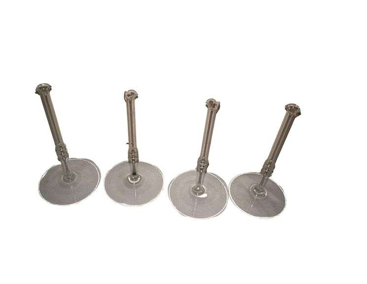 4 - Crystal Single Stem Vases 5 in. H. Made In Czech Republic image