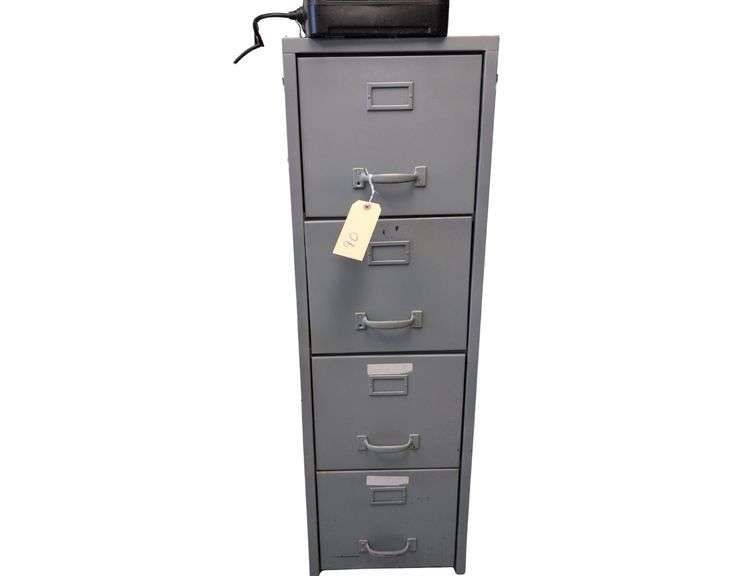 Filing Cabinet.  Paper Trays. Battery Backup Surge Protector.  Card Reader.  Small Table.  Whiteboard. image