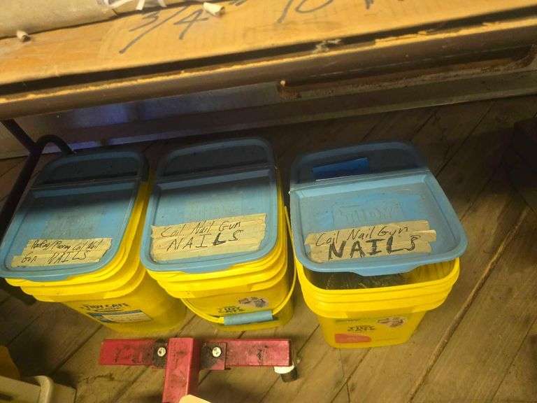 3 Buckets Of Coil Nails image