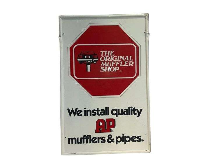 The Original Muffler Shop Metal Sign - 33.5” H. X 21.75” W. image