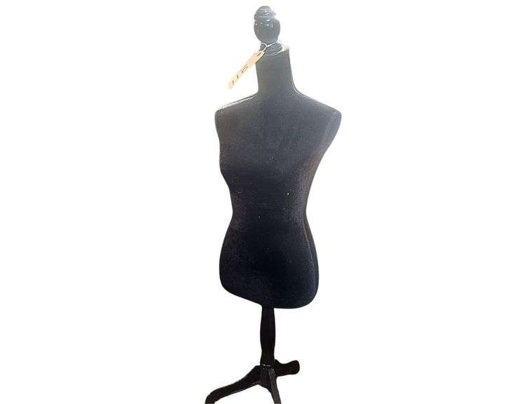 Smaller Sized Female Half Body Mannequin Black image