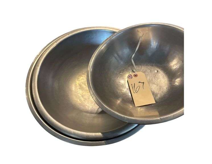 4 Large Stainless Bowls image