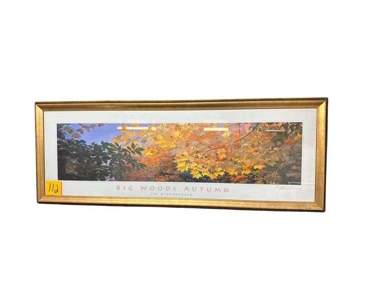 "Big Woods Autumn" Framed Photo - Jim Brandenburg - 38" x 14 1/2" image