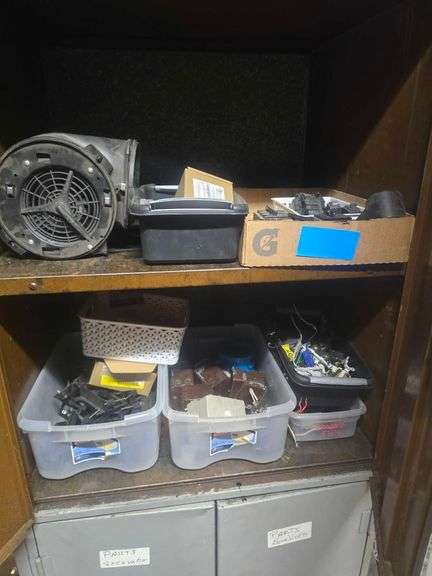 Contents in 2 Shelves- Various Electrical Hardware image