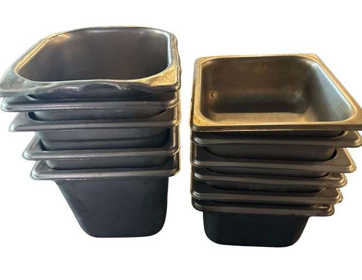 11 Stainless 1/6 Size Pans - Varying Depths image