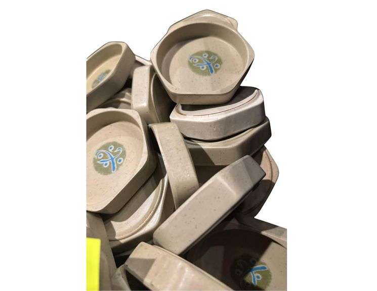 Dish Tub full of Shallow, Stackable Poly Ramekins image