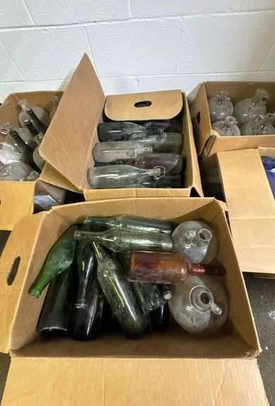 2 Boxes of Old Bottles image