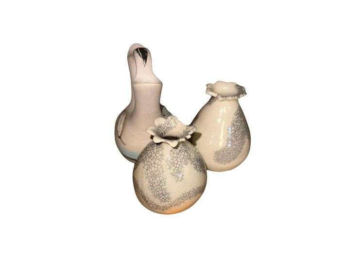 Japanese Raku Style Vases - American Indian Wedding Vase image