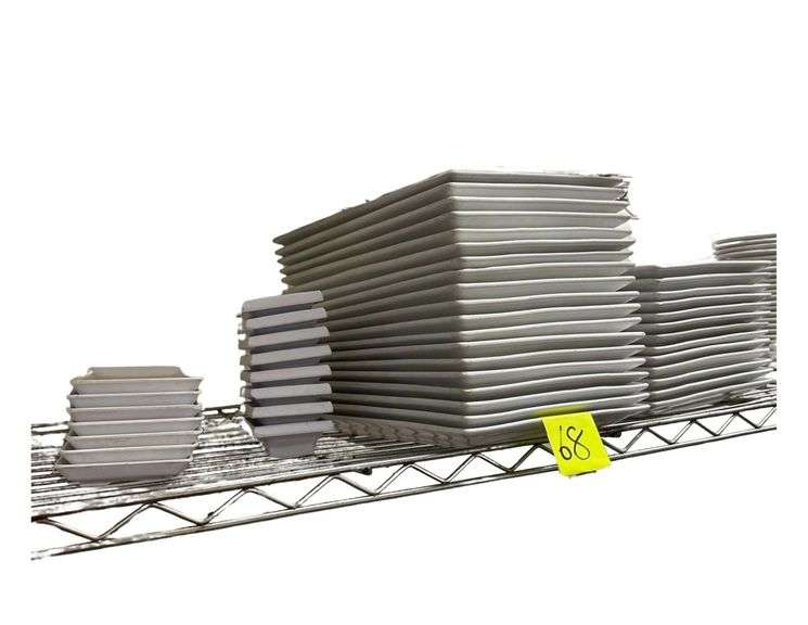 World China - 12” X 8” Rectangular Plates - Osaka Food Platters- 9” L. - 3” Bowls image