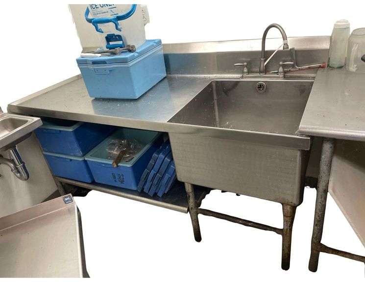 Stainless Steel Sink MUST Bring Proper Tools and Man Power 72x30x34 Inches Plus Contents image