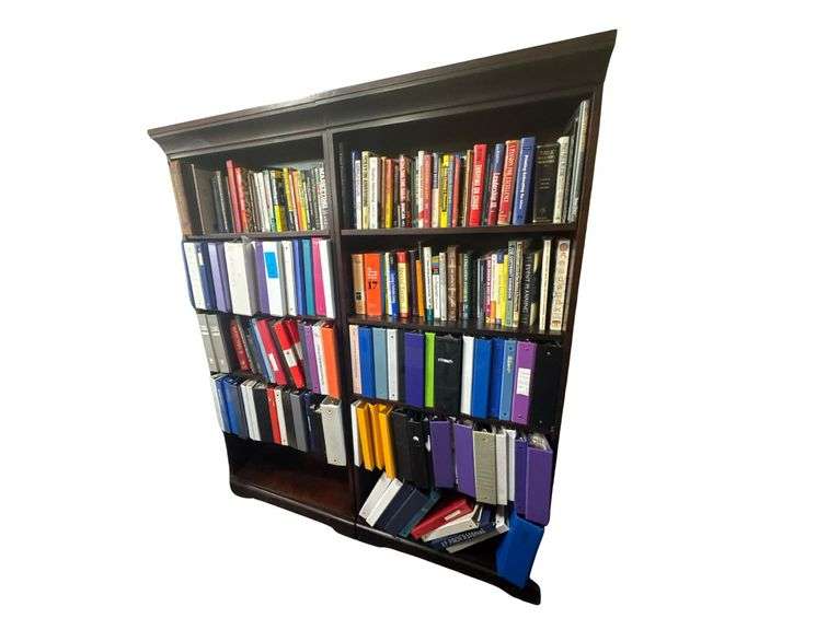 Pair of Wooden Shelves and Contents image