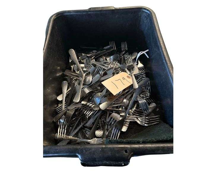 Dish Tub and Silverware image