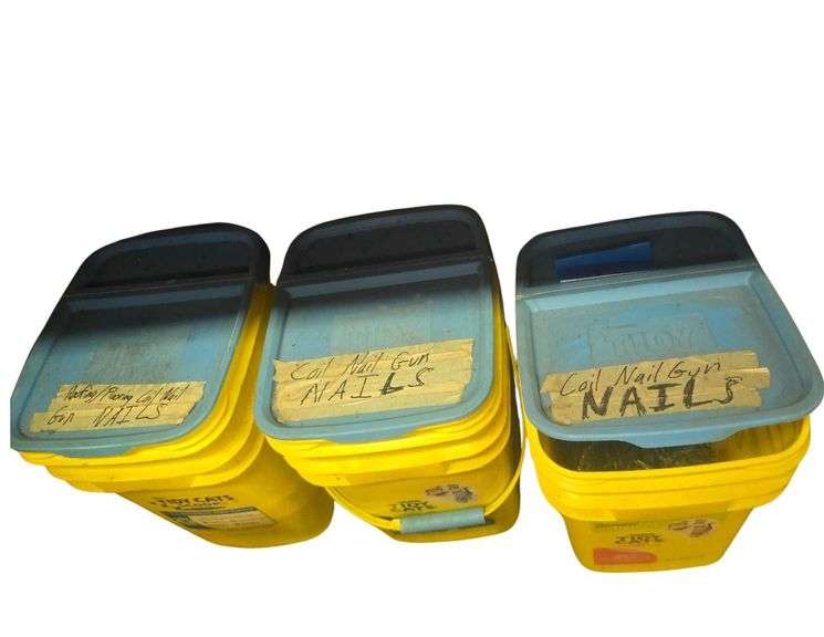 3 Buckets Of Coil Nails image