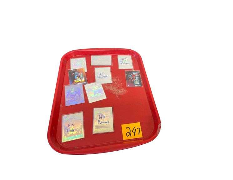 A Collection Of 15 Hollow Graphic Cards, Hulk, and Spiderman image