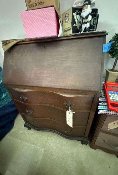 Curved Front & Slant Top Secretary Desk image