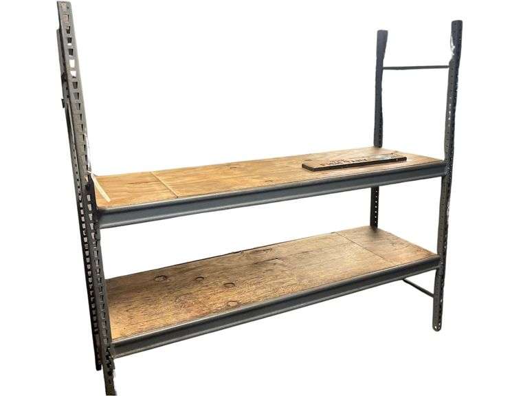 Metal and Wood Shelf 76x26x60 Inches image
