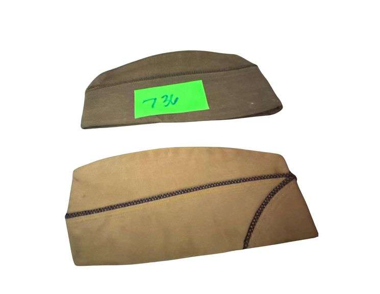 Pair of Folding US Military Hats image