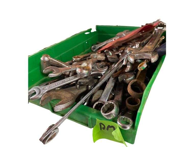 8x12x4 Inch Plastic Container of Wrenches Numerous Sizes image