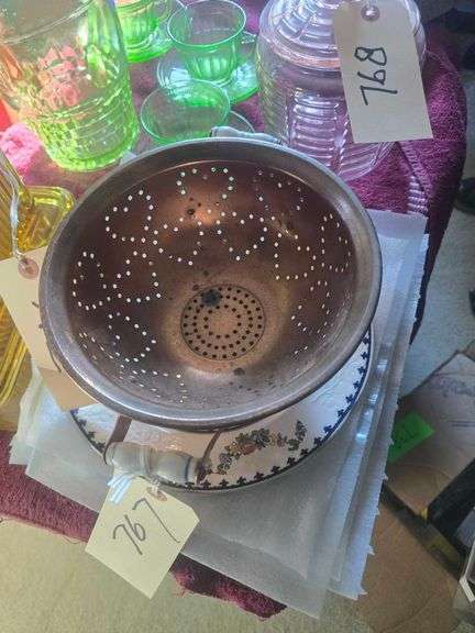 Vintage Copper Strainer- Decorative Plate image