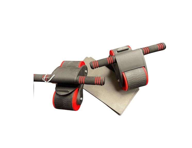 A Pair of Automatic Rebound Abdominal Roller with a 13"x7" Pad image