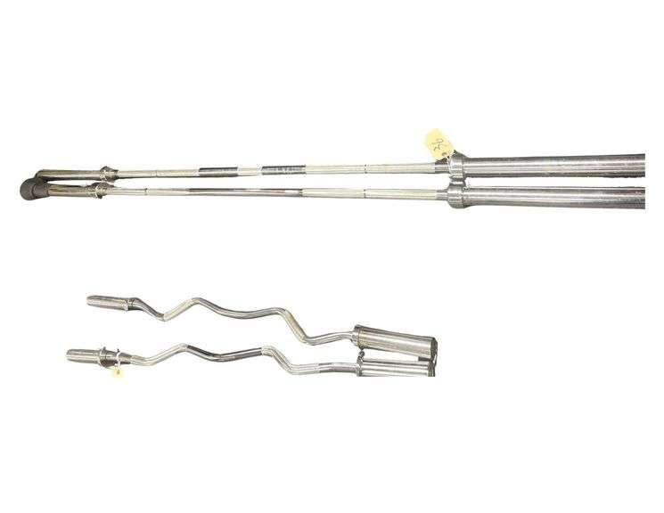 2 Olympic Sized Barbells 87 Inches Long image