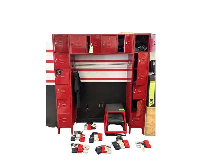 Steel Lockers 16 Units - 6’L. X 6’H. - Contents Not Included image