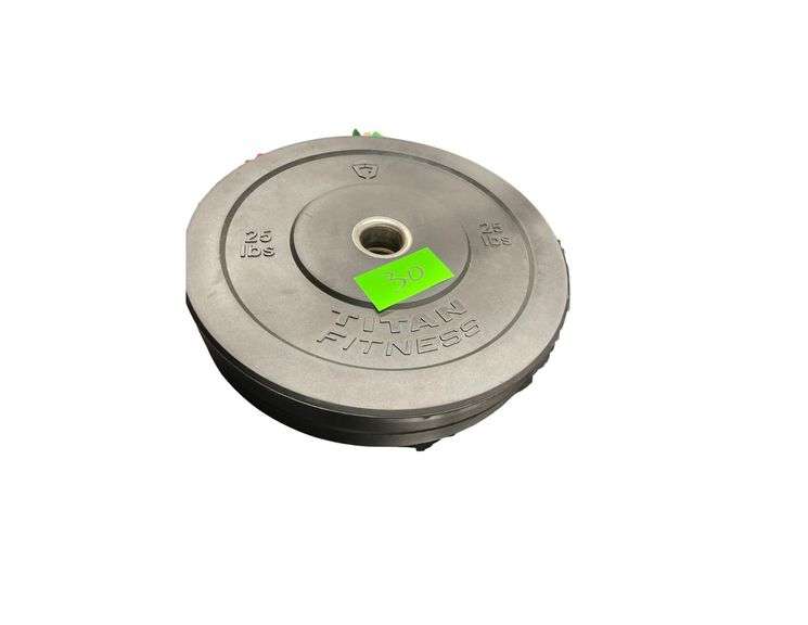 2 Titan Fitness Rubber Coated 25 lb.. Weights image
