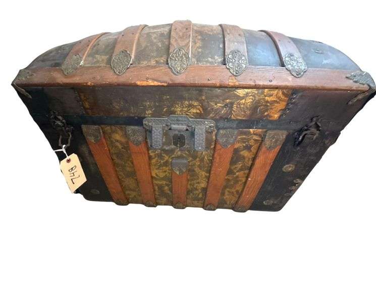 Antique Hump Back Trunk image