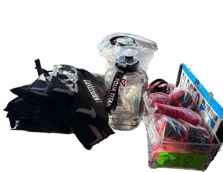 Hand Wraps - 2 Water Bottles - Microfiber Towels image