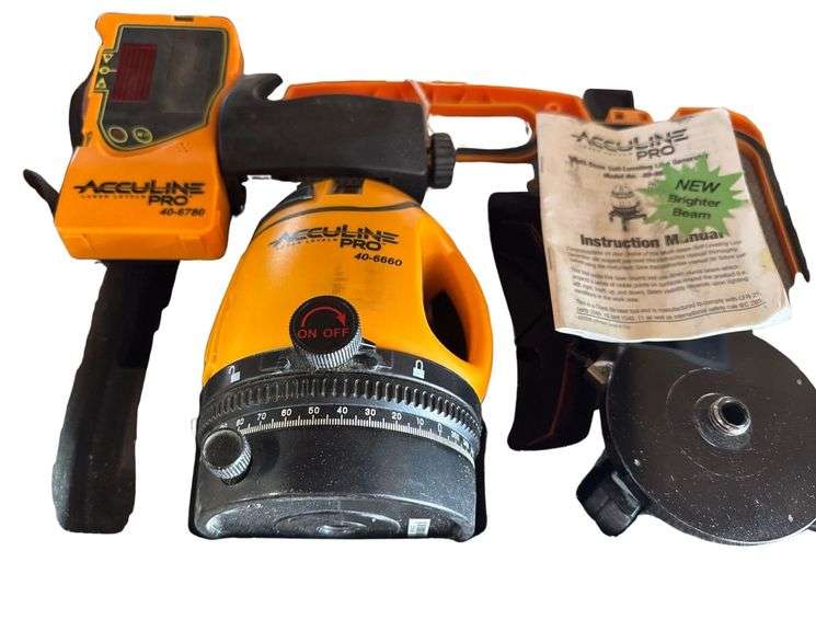 Acculine Pro Rotary Laser - Model 40-6660 - Multi- Beam - Self Leveling - w/ Tripod & Manuals image
