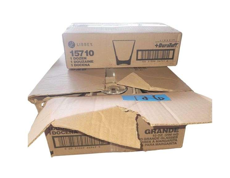 Unopened Box of Shot Glasses And Box of Margarita Glasses 7" image