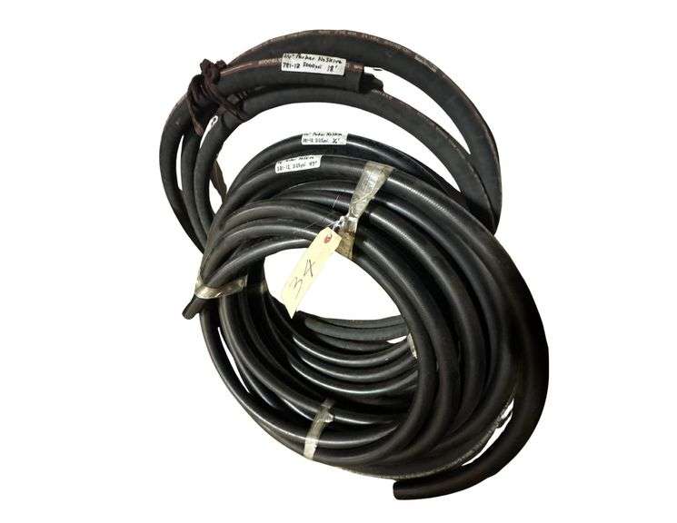 3pc - 3/4” Parker No-Skive Hydraulic Hose - 5000psi - (1) 18’ Piece of 781-12 - (1) 36’ Piece of 381-12 - (1) 47’ Piece of 381-12 image