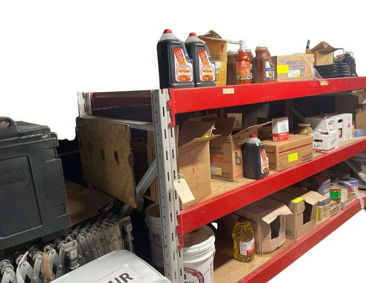 3 Shelves of Cooking Supplies Mostly Asian Sauces Clam Sauce, Tajin, Sweet and Sour image