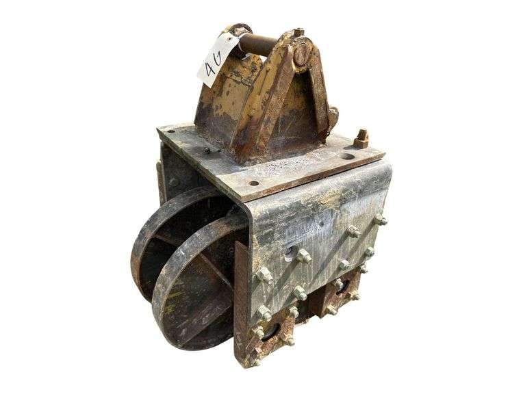 Hydraulic Plate Compactor Attachment - 7.5" Pin Center to Center - Welded Pins image