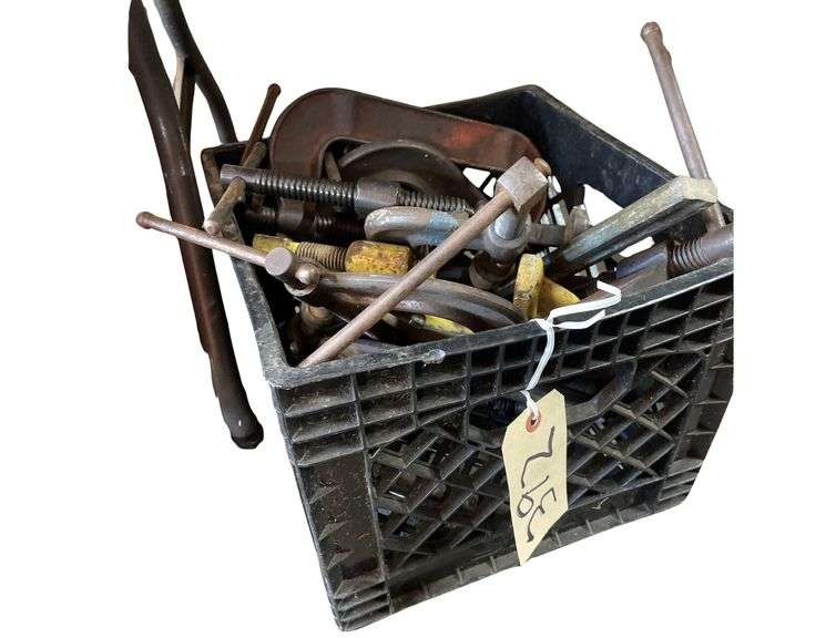 Milk Crate Full of C Clamps image