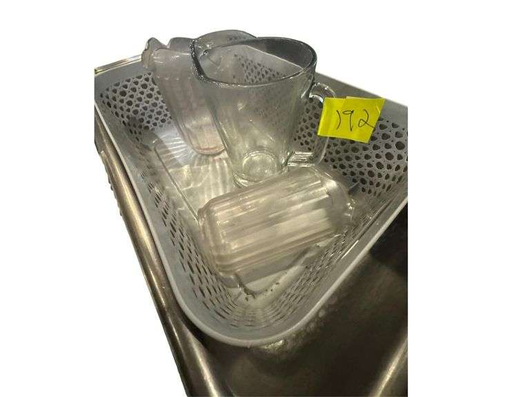 Stainless Pan and 3 Water Pitchers image