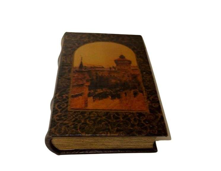 Wooden Book Shaped Trinket Box - Made In Poland 8.5 in. L. image