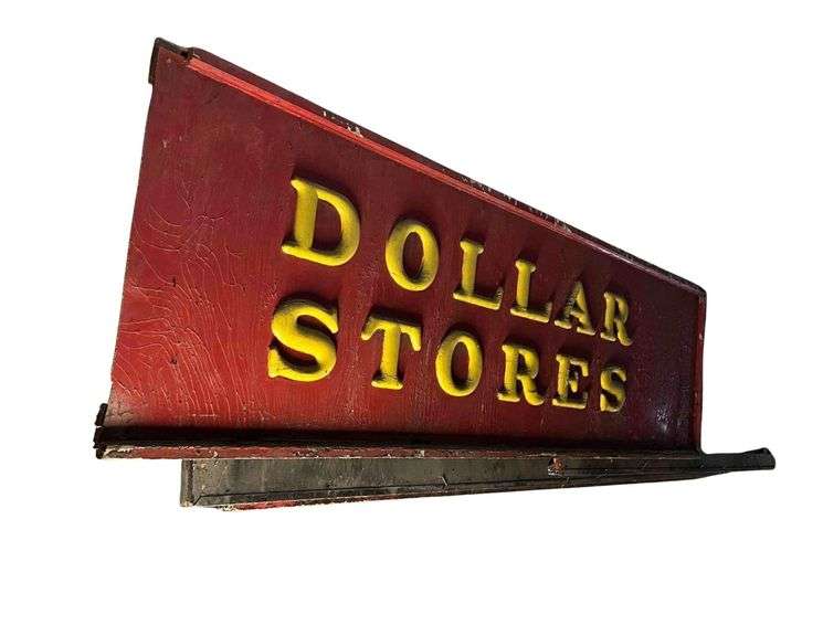 Antique Autenreith’s Dollar Stores Wood Sign - Approx. 47ft Long x 4ft High image