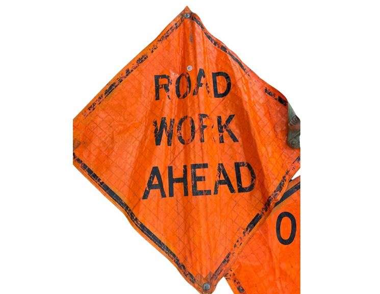 Various Construction Road Signs & Stands image