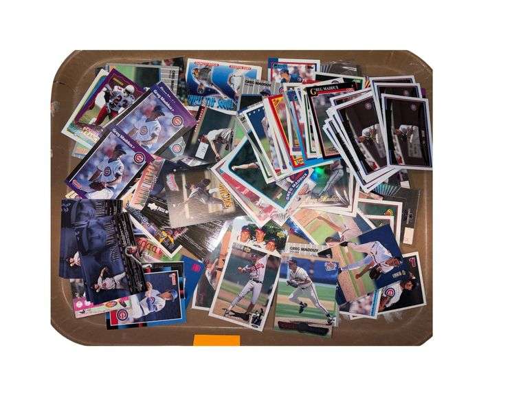 Assortment Of Greg Maddux MLB Sports Trading Cards image
