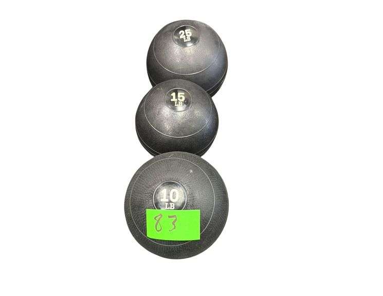 Set of 3 Slam Balls - 10lb, 15lb, 25lb image