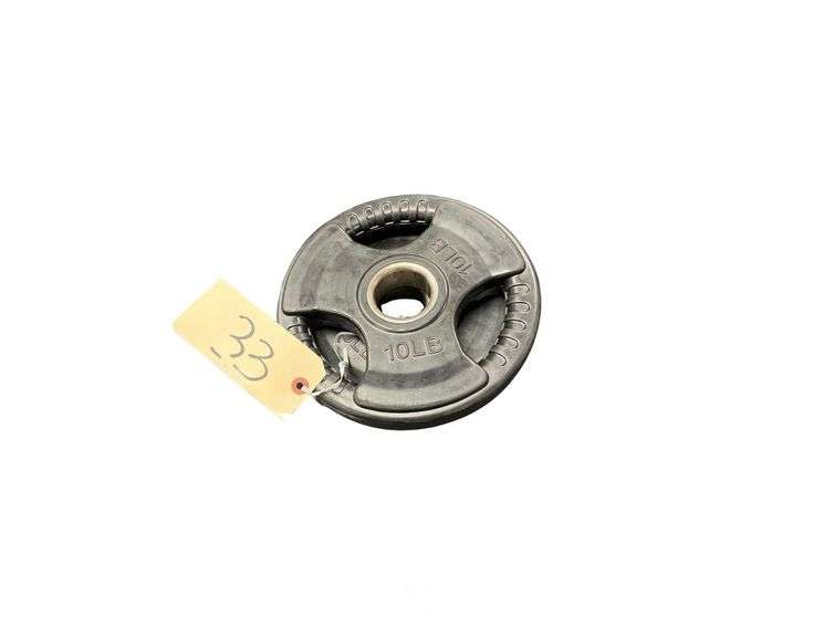 2 Rubber Coated 10 Lb. Weights image