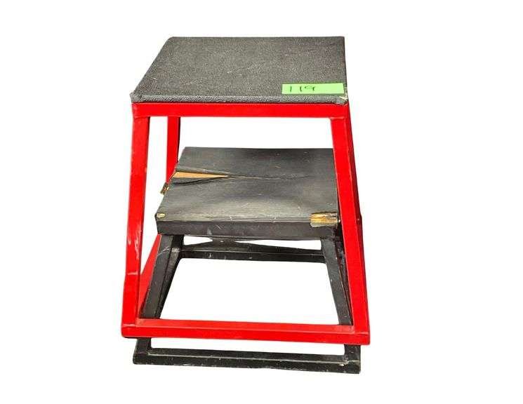 2 Step Up Stools for Workout in Gyms 12" and 18" Tall image