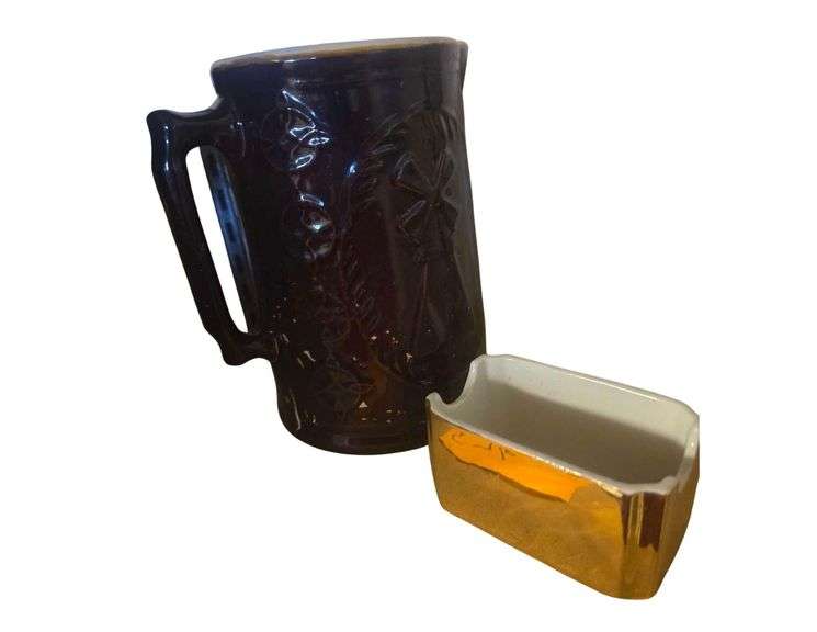 Vintage Glass Picture 9" H - Hall China image