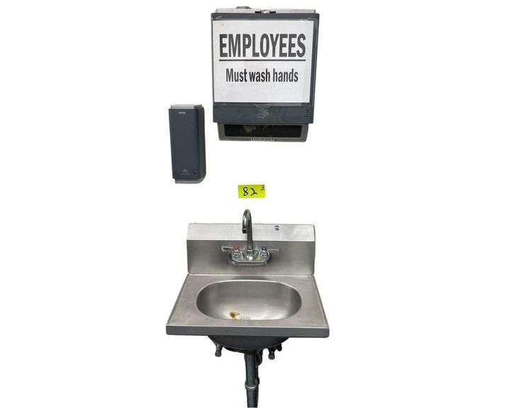 Stainless Steel Kitchen Sink Soap And Paper Towel Dispensers image